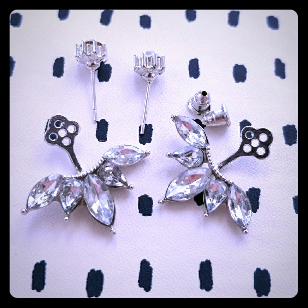 Cuff Clip Leaf Statement Stud Earring